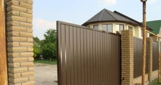 Купить откатные ворота из профнастила Лабинск, цена от 1737 руб.