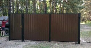 Купить распашные ворота из профнастила Лабинск, цена от 2707 руб.